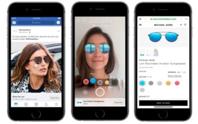 Realtà aumentata su Facebook nelle pubblicità: vedi, indossa e compra